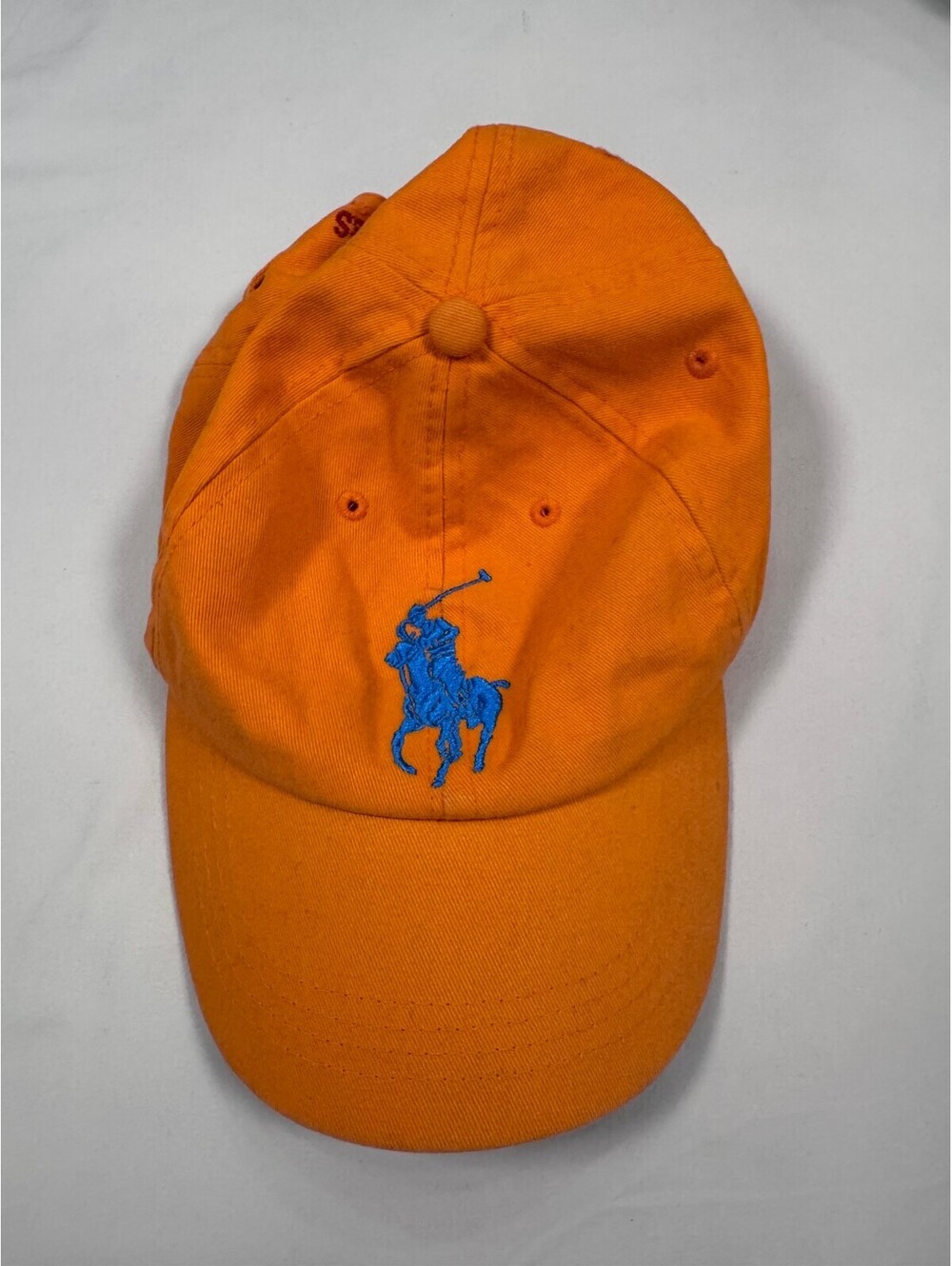 Polo Ralph Lauren Big Pony Hat Orange Blue Pony Red #4 Adjustable Size